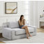 Canapé double Corduroy Cloud, canapé-lit convertible 2 en 1, canapé double désossé confortable, convient au salon, appartement-137099483-137099485
