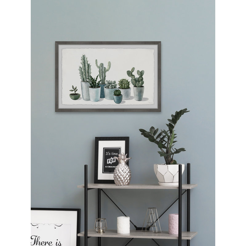 Growing Cactus And Succulents by Parvez Taj - Single Picture Frame Painting, 41cm H x 61cm W
