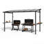 Pavillon de jardin 12 po x 6 pi avec toit rigide et barbecue en métal