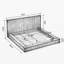 King Size Solid Wood Platform Bed Frame with Storage Drawers and Vertical Fluted Headboard, Low Profile Japandi Bed, Walnut, No Box Spring Required