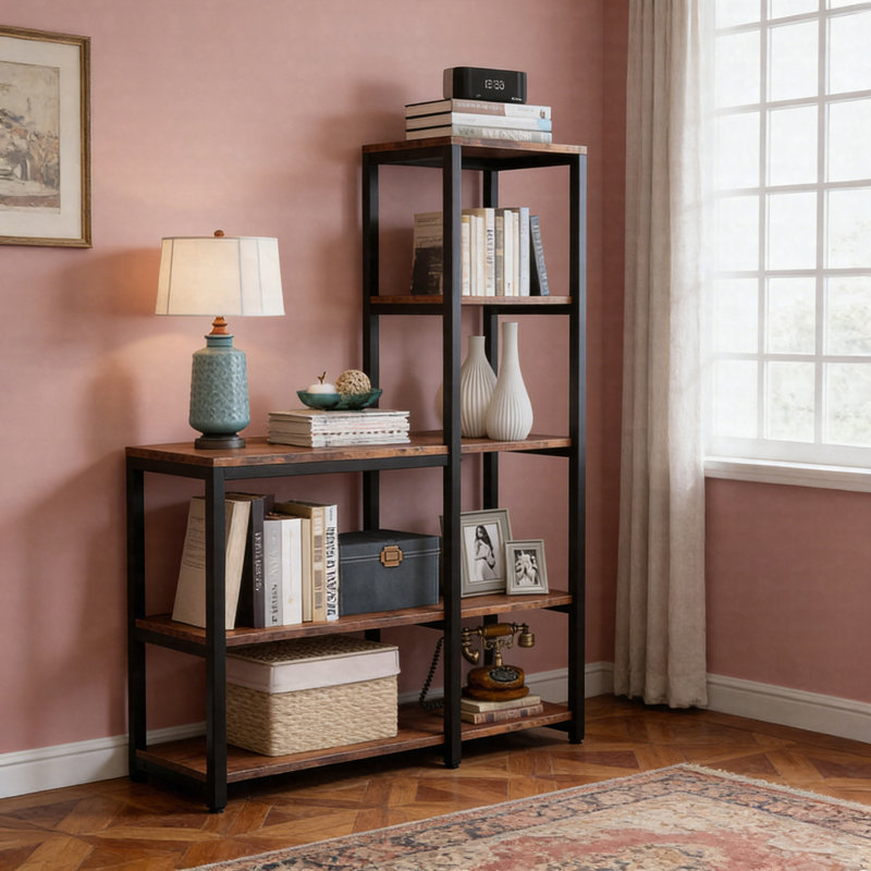 Freestanding 5-Tier Kitchen Baker’S Rack, Microwave Oven Stand Storage Shelf Organizer