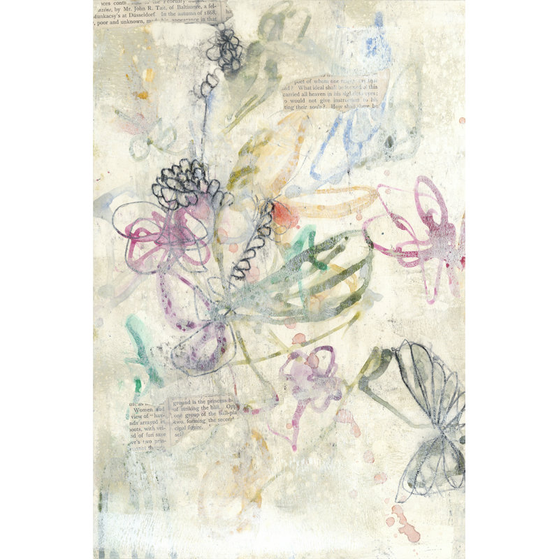 Whimsy Bouquet I - Wrapped Canvas Painting, 122cm H x 81cm W x 3.8cm D