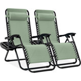 Nathen Zero Gravity Lounge Chair Recliners for Patio, Pool w/ Cup Holder Tray