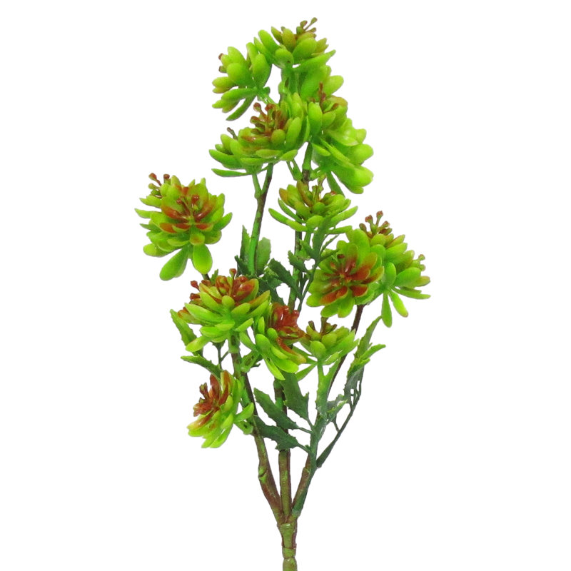 Plante grasse artificielle 22 po Lotus, Vert rouge