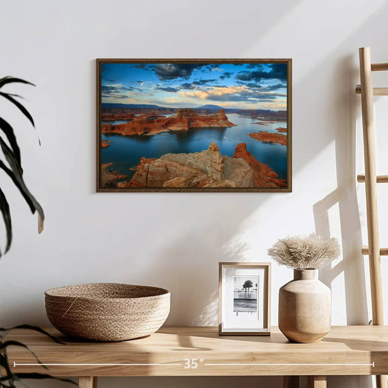 Vue du point d'Alstrom, 19 po x 13 po, Cadre flottant noyer