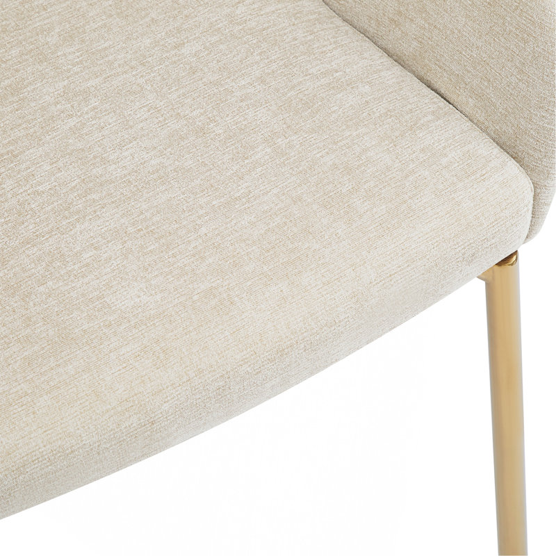 Dining Chair( Set Of 2 ), Beige, Gold