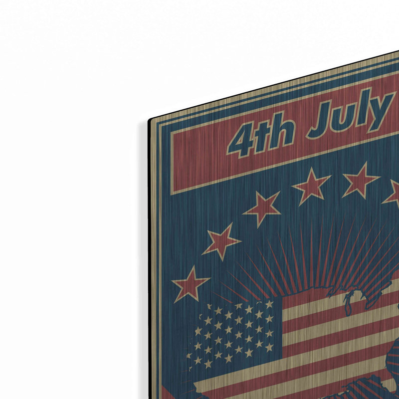 «Independence Day USA», art mural en métal, H 24 po x l 16 po