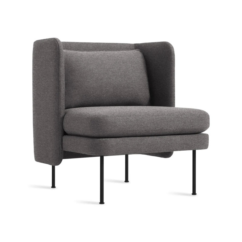Bloke Club Chair, Gabro Gray Wool, Oblivion