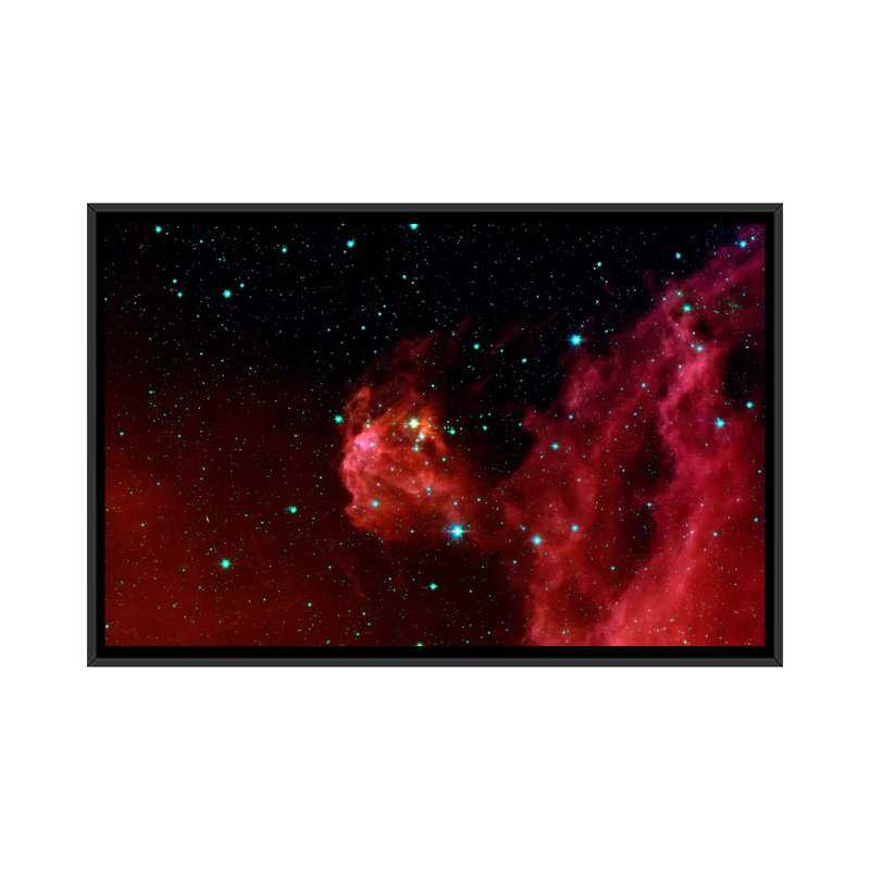 Art sur toile Caleigha, H 18 po x l 26 po x P 1,5 po, Toile encadrée noire, Aucun mat