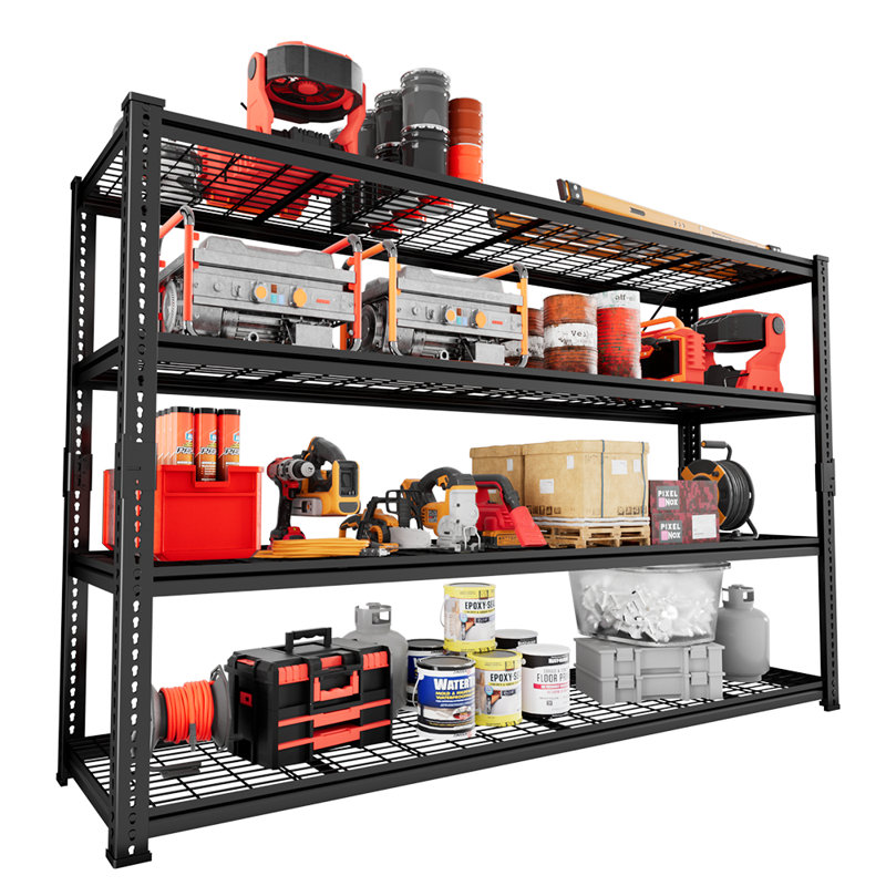 Rayonnage réglable en métal robuste Rikuto, H 60 po x l 60 po x P 24 po