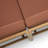 Haven 6-Piece Teak Outdoor Sectional with Sunbrella Cushions and Wooden Armrest in Rust-72605241