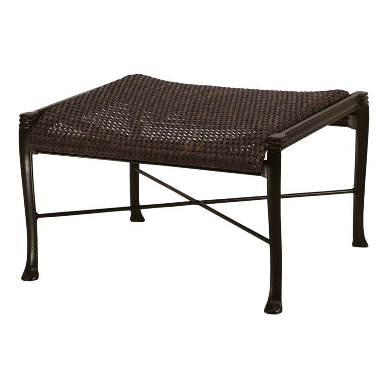 Michigan Woven Ottoman, Vintage, Chestnut Wicker