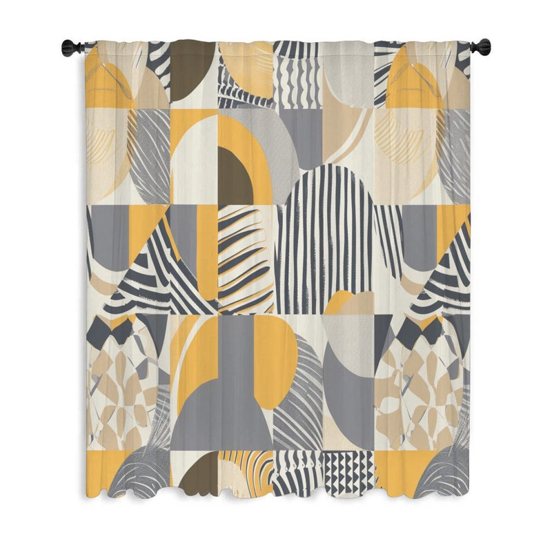 Rideau transparent en polyester Heinecker, L 50 po x L 84 po