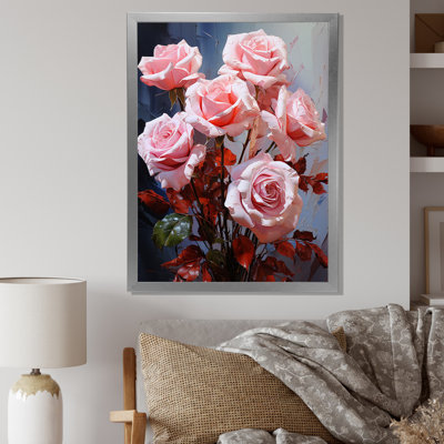 «Consetta Pink Ravish Roses Bouquet III», reproduction sur toile