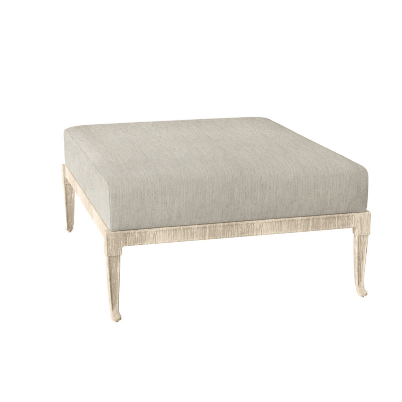 Repose-pieds d'extérieur Wiltshire, Impact Vapor gris Sunbrella®, Blanc patiné