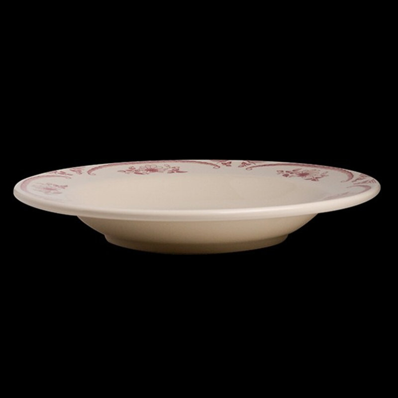 AMERICAN ROSE Pasta Bowl, White/Pink