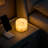 Cylinder Natural Crystal Jade Marble Table Lamp, Dimmable Warm LED Marble Night Light, Rechargeable Portable Jade Stone Bedside Lamp for Indoor & Outdoor Use-1897642574