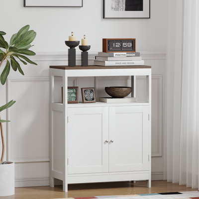 Free-Standing Bathroom Cabinet With Adjustable Shelf