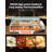 Commercial Food Warmer, 1500W Electric Stainless Steel Steam Food Warmer With Glass Cover, 9-Pan Countertop Buffet Bain Marie With Soup And Perforated Ladles, For Catering, Restaurant And Party