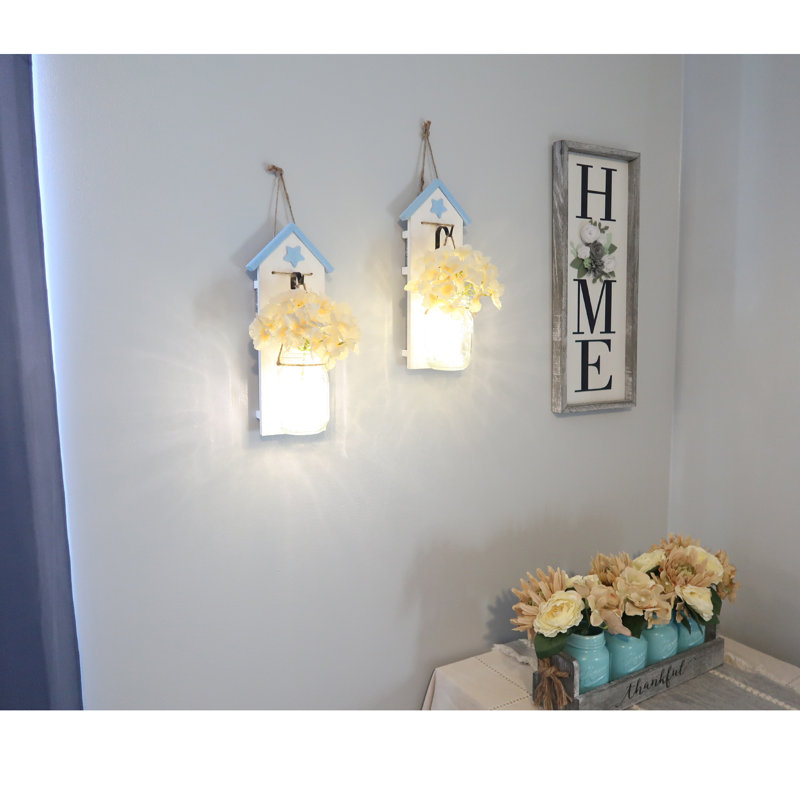 Farmhouse Wall Decor on Solid Wood, White