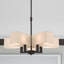Lustre géométrique 5 lumières à abat-jour Aickel-22375424