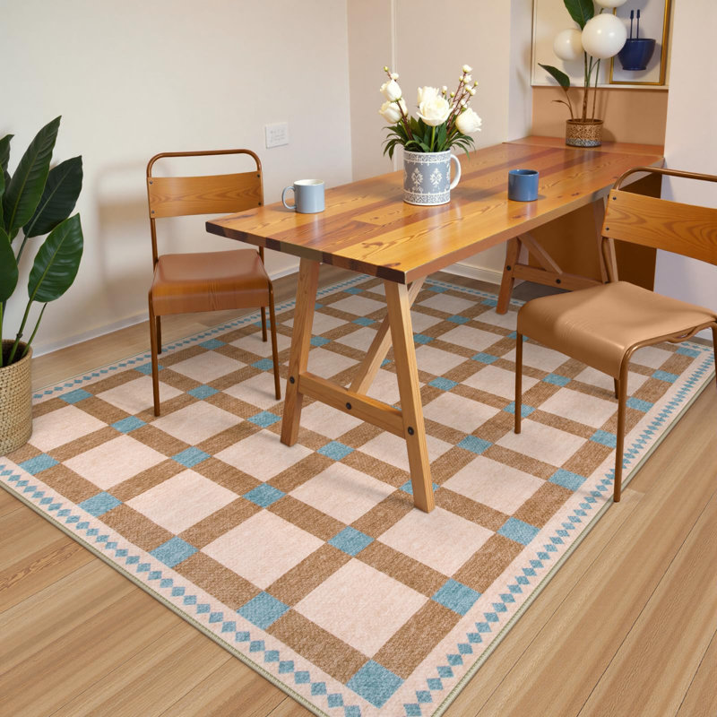Tapis à motifs géométriques modernes et résistants aux taches Vilena, Rectangle 4pi x 6 pi