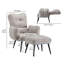 Tauranac Upholstered Accent Chair with Footstool-584157279