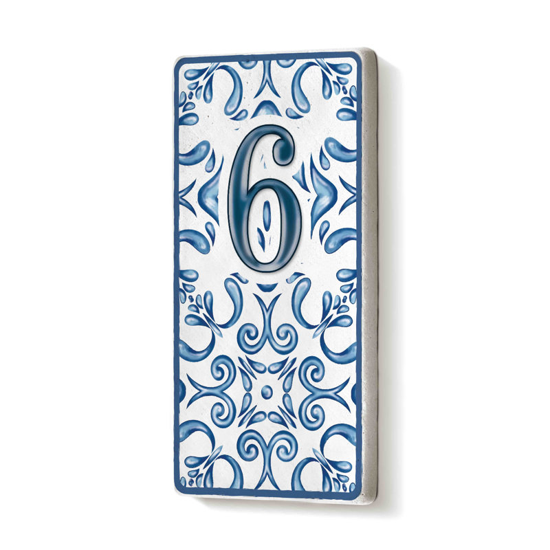 Ewert 15cm H Ceramic Self-Adhesive House Number