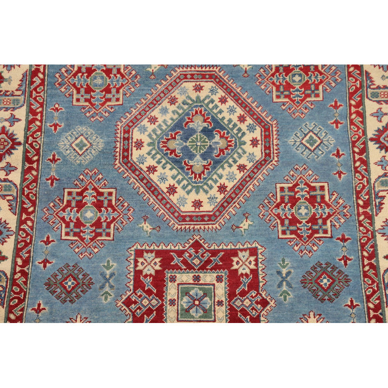 Tapis oriental bleu clair Kazak 5