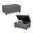 Linen Blend Upholstered Storage Bench-1864597437
