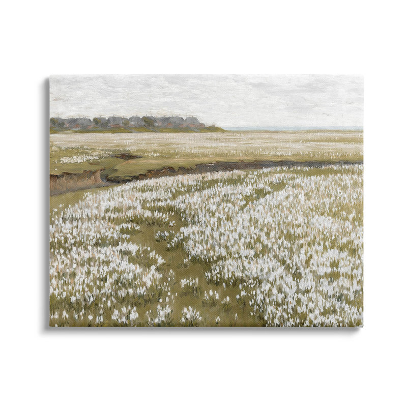 «Flower Meadow Landscape», art mural sur toile par lettrage et doublure, L 16 po x H 20 po x P 1,5 po, Toile tendue