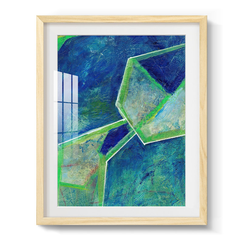 «GeometricInCool IIIP», impression sur toile encadrée, Naturel, H 28,5 po x l 20,5 po