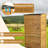 Vertical Outside Storage Shed - Lockable Door, Waterproof Roof, 2 Removable Shelves, Natural Wood, For Lawn, Patio, Backyard Outdoor Cabinet With Door & Roof Solid Fir Backyard, Garage
