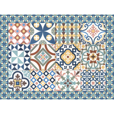 Flores Vinyl Abstract Rectangle Placemat