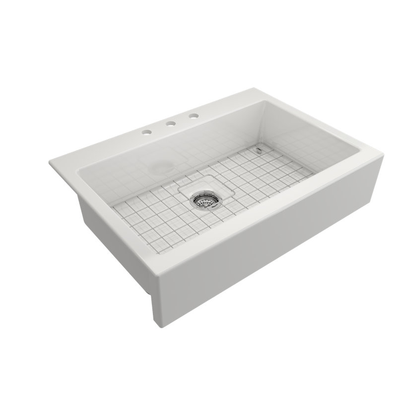 Nuova 34'' L Retro-fit Apron-Front Kitchen Sink, White