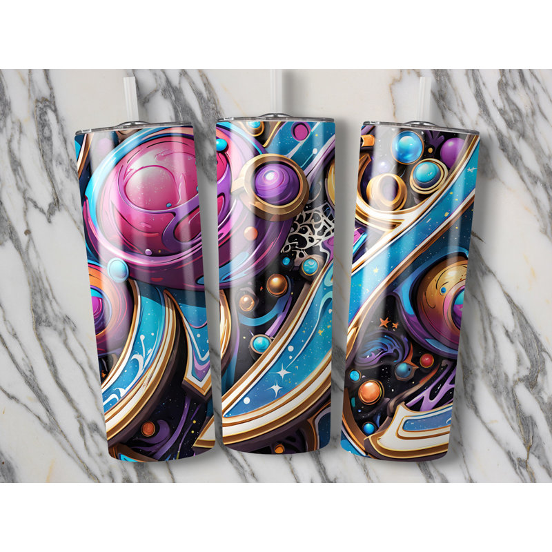 Choose Handmade Tumblers 591ml Vacuum Insulated Stainless Steel (18/8) Travel Tumbler with Straw