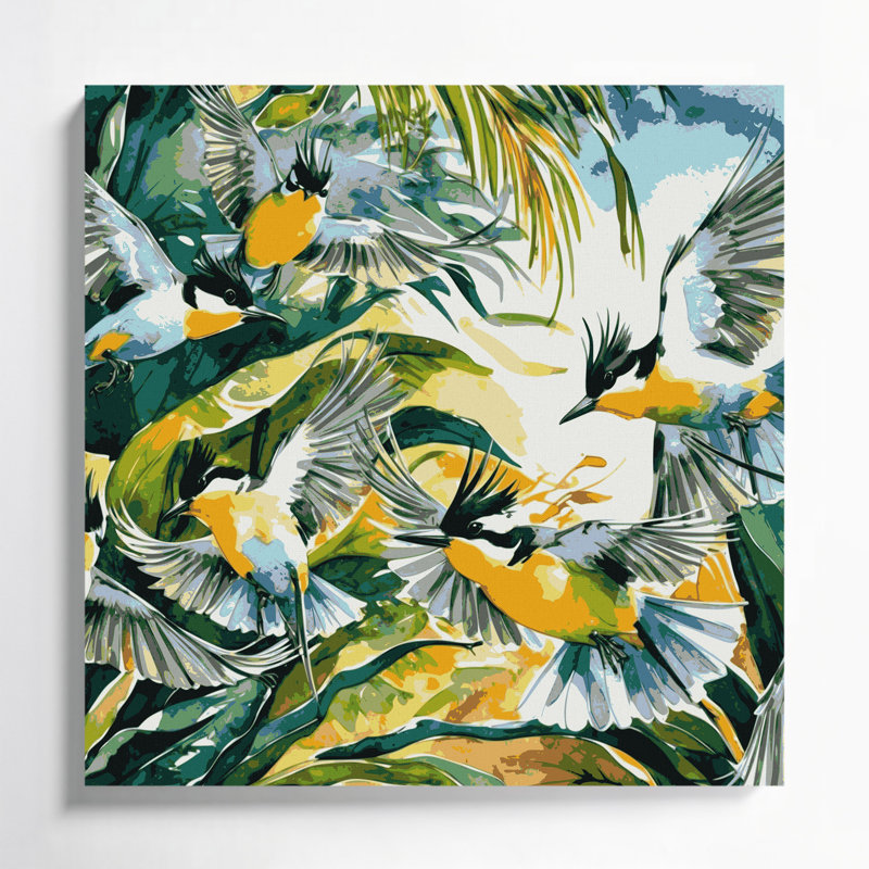 Art mural sur toile vert