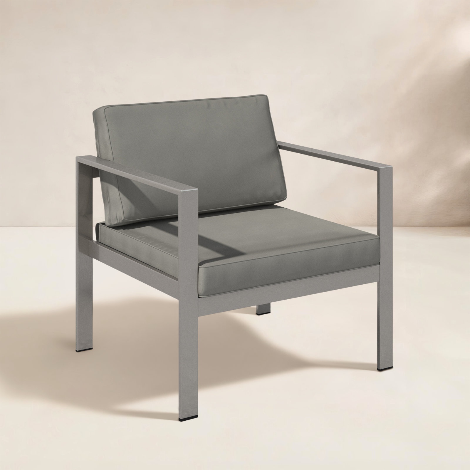 Devan Patio Lounge Chair, Taupe