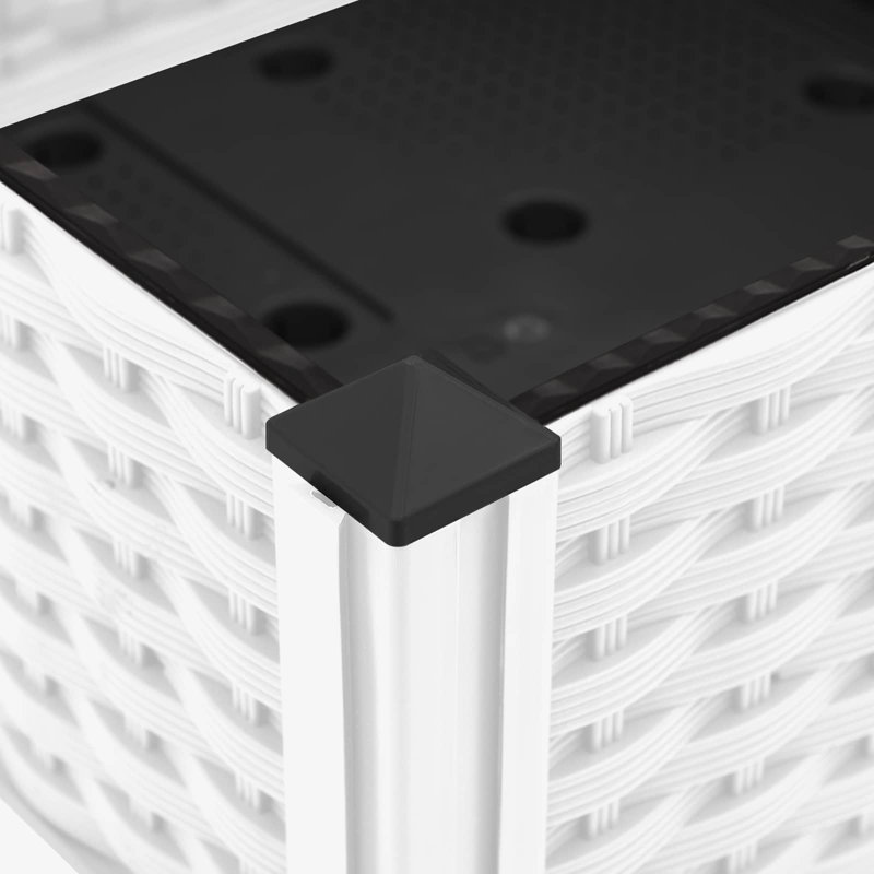 Elevated Planter, White, 33cm H x 160cm W x 40cm D