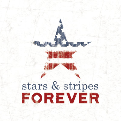 Stars Stripes Forever Star - Wrapped Canvas Print