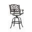 Tabouret pivotant en fonte d'aluminium