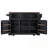 Kitchen Island with Drop Leaf, Power Outlet and 4 Door Shelves-489978783