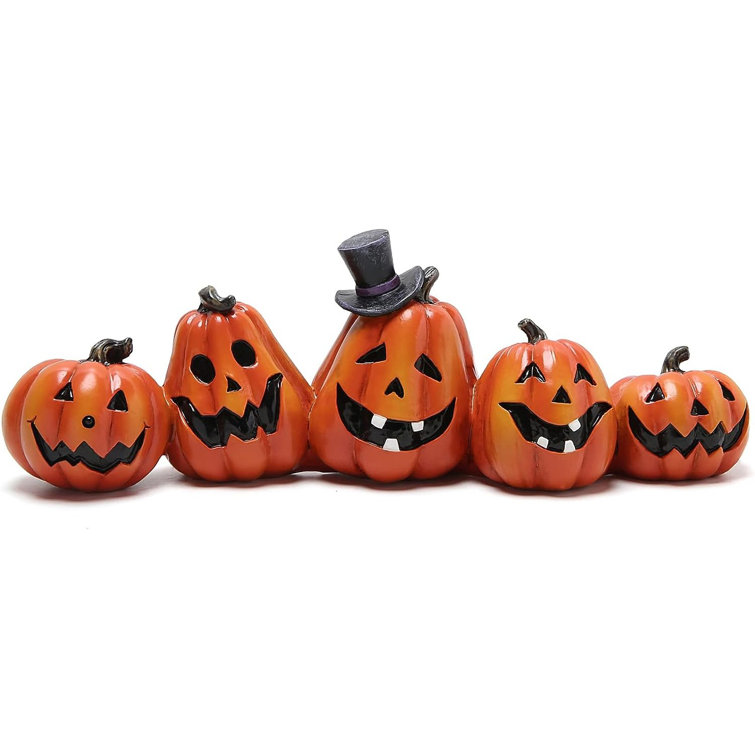 The Holiday Aisle® Halloween Pumpkin Decorations Indoor Halloween ...