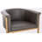 Upholstered Counter Stool with Metal Frame-2081161936
