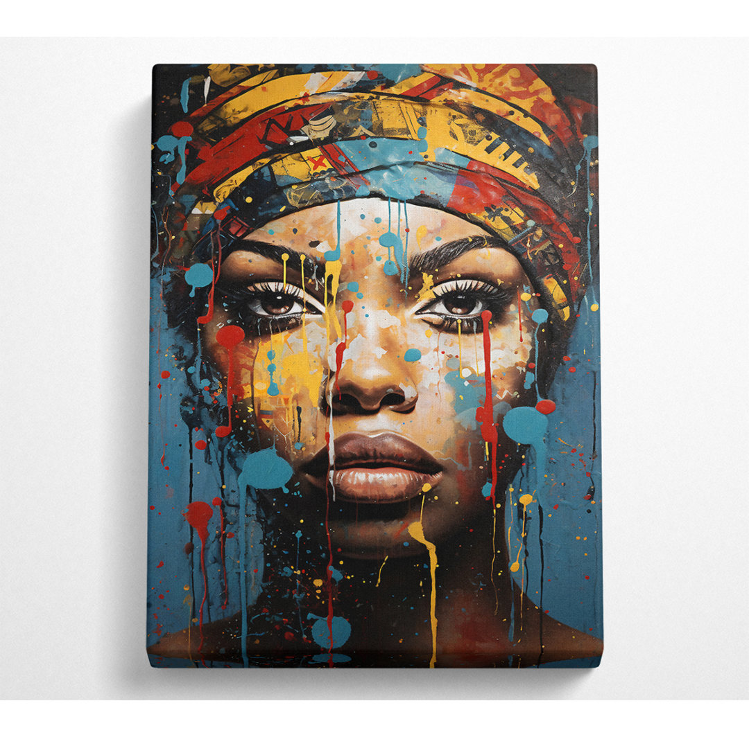 Paint Splatter Africa - Kunstdrucke auf Leinwand