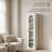 Tall Display Cabinet with Glass Door and Six Adjustable Shelves for Versatile Home and Office Storage