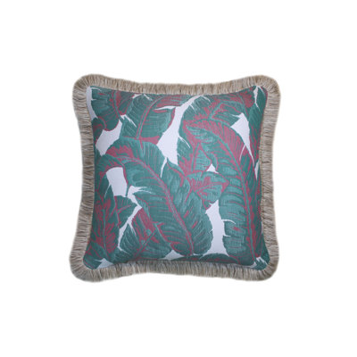 Fringed Sunbrella® Outdoor Throw Pillow