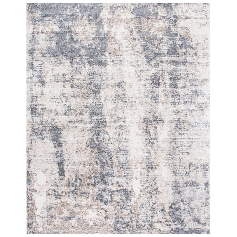 Tapis ivoire / gris Mauro, Rectangle 8 pi x 10 pi