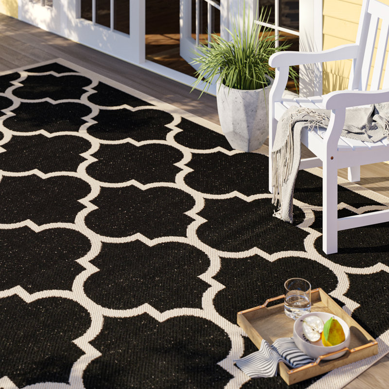Herefordshire Performance Geometric Indoor/Outdoor Area Rug, Rectangle 5'3" x 7'7"