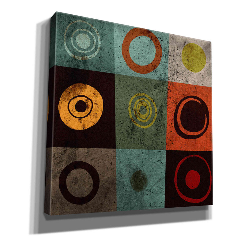 George Oliver 'Tiles Circles' By Graphinc, Giclee Canvas Wall Art, 26" H x 26" W x 1.5" D
